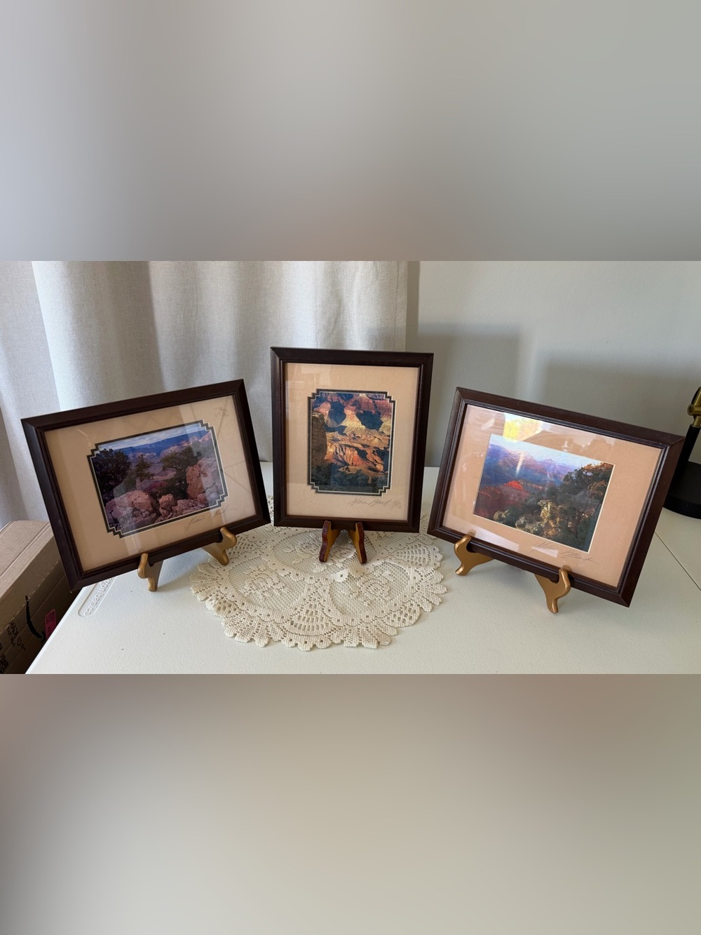 Vintage Framed Grand Canyon Photography Prints-Set of 3-Southwest Wall Art